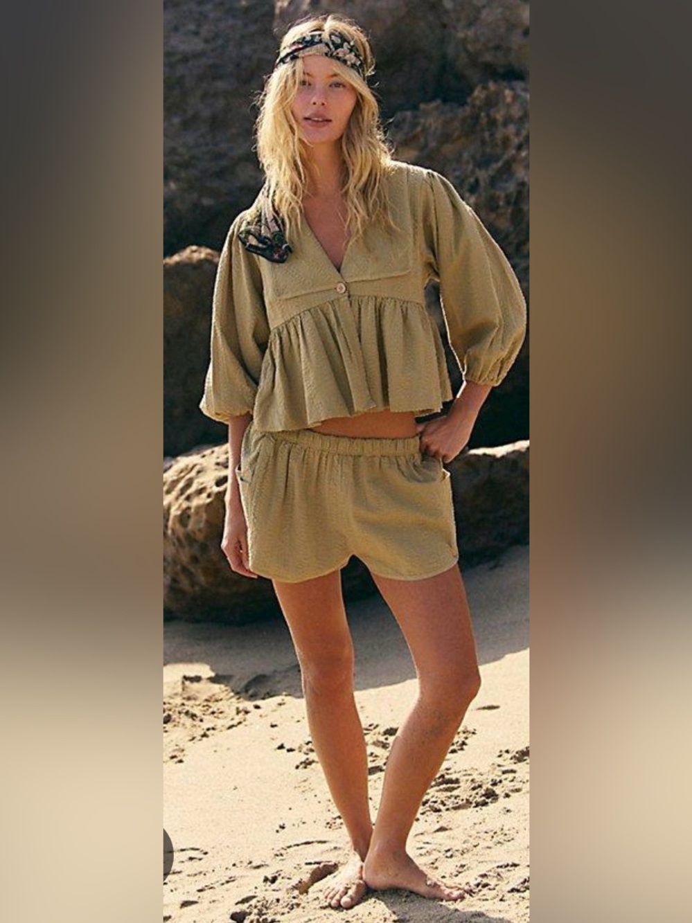 Free people Alisa short set